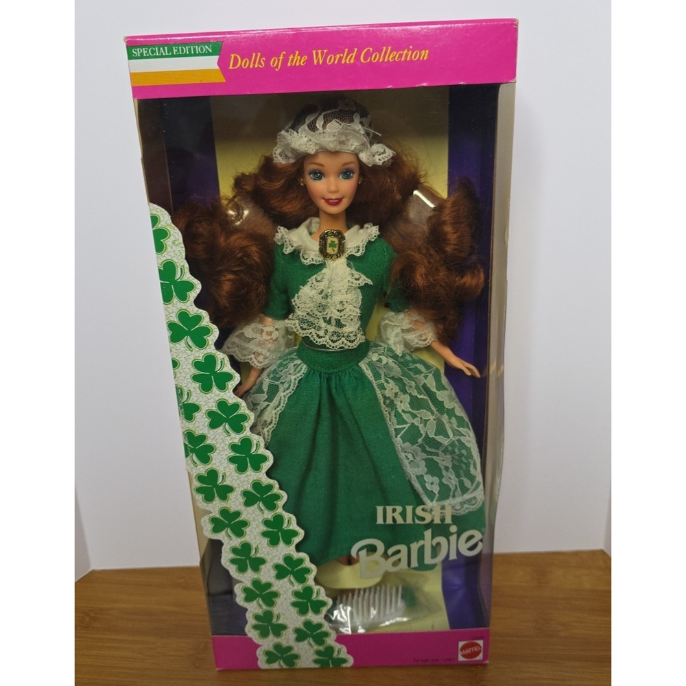 Dolls Of The World Irish Barbie 1994 Special Edition #12998 NRFB Vintage Collect